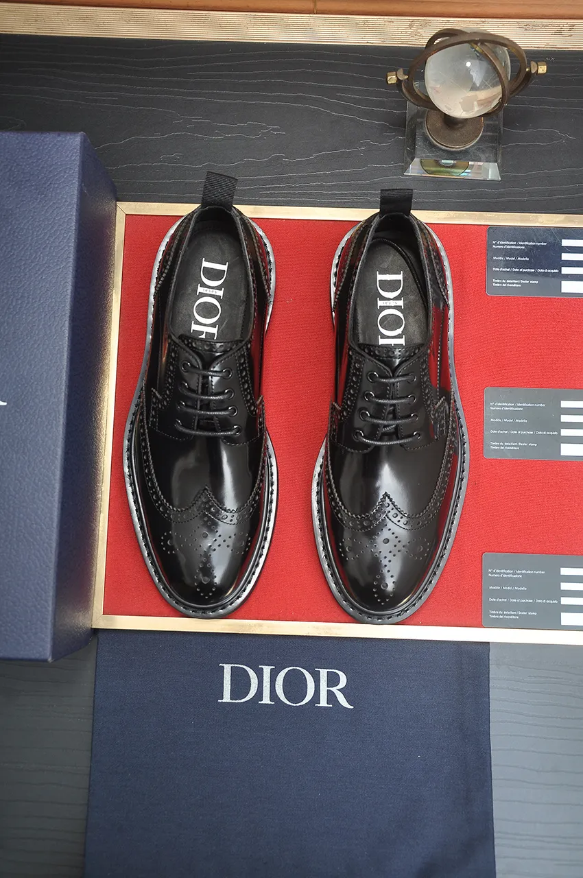 Men's shoes 💰800💶[Dior] (water-dyed cowhide lining) Dior original 1:1 high-quality factory, imported original materials, imported version of raw cowhide, water-dyed cowhide lining, original TPU outsole, code number: 39-44 (38 45 custom-made, non-refundable)